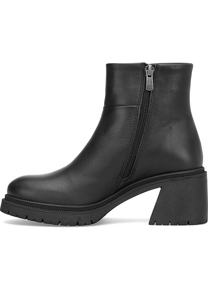 D25KB-8470 Kadın Hakiki Deri Topuklu Bot Siyah modelleri