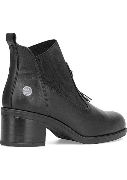 D25KB-1805 Kadın Hakiki Deri Topuklu Bot Siyah fırsatları