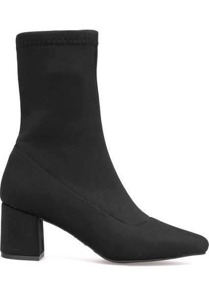 Elit PM08 K1783 Kadın Topuklu Bot Siyah