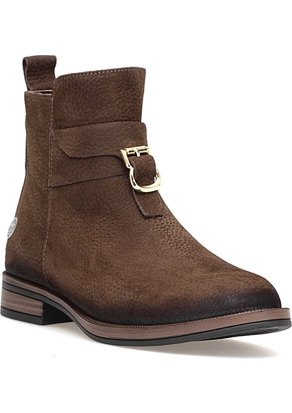 D25KB-8305 Kadın Hakiki Nubuk Deri Klasik Bot Kahverengi fiyatları