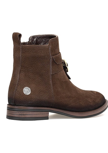 D25KB-8305 Kadın Hakiki Nubuk Deri Klasik Bot Kahverengi fırsatları