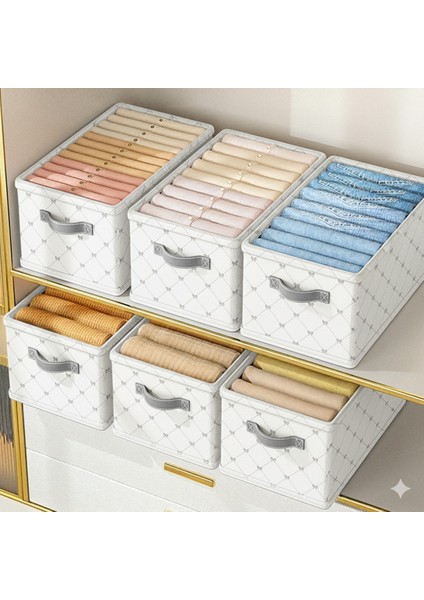 2 Adet Fiyonk-Dolap Içi Düzenleyici,raf Düzenleyici,katlanabilir Kıyafet Saklama KUTUSU-45CMX25CMX20 indirimleri