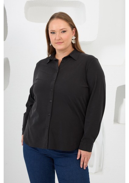Büyük Beden Gömlek Siyah