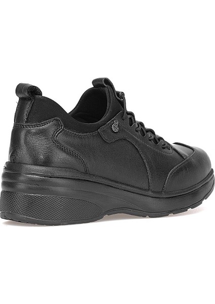 Elit ERLPLV052-D-F Kadın Hakiki Deri Ortopedik Klasik Sneaker Siyah fırsatları
