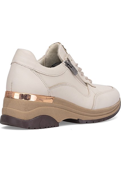 2313081K Kadın Hakiki Deri Dolgu Topuk Ayakkabı Bej fırsatları