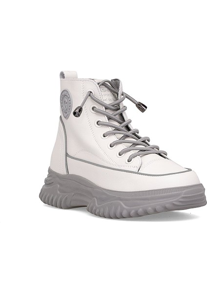 25K310-13 Kadın Hakiki Deri Sneaker Bot Gri fiyatları