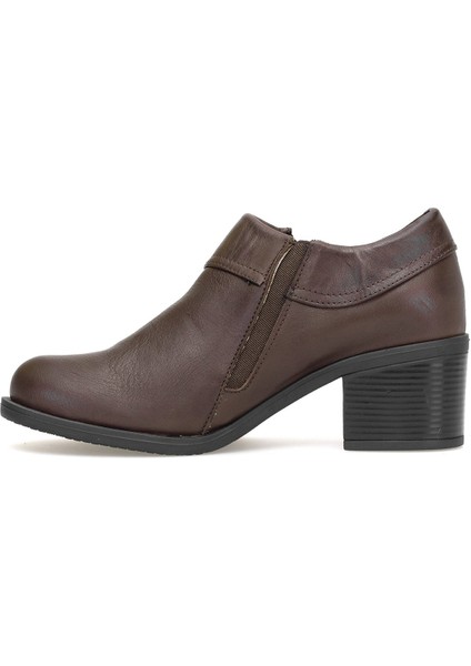 D25KA-3725 Kadın Hakiki Deri Klasik Topuklu Ayakkabı Kahverengi modelleri