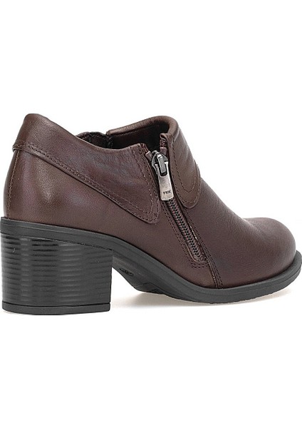 D25KA-3725 Kadın Hakiki Deri Klasik Topuklu Ayakkabı Kahverengi fırsatları