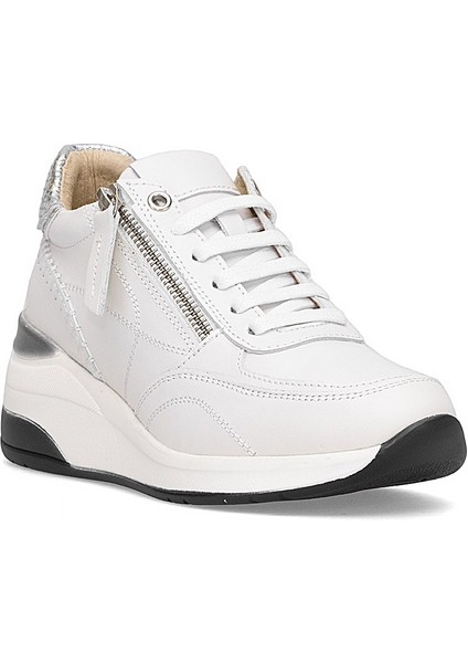 D25KA-7300 Kadın Hakiki Deri Dolgu Topuk Ayakkabı Beyaz fiyatları