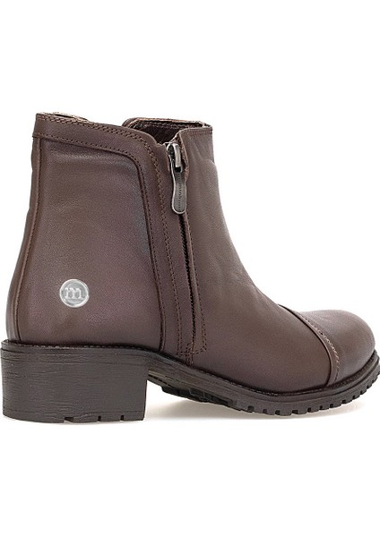 D25KB-1615 Kadın Hakiki Deri Topuklu Bot Kahverengi fırsatları