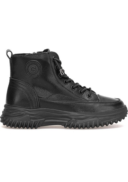 25K310-13 Kadın Hakiki Deri Sneaker Bot Siyah