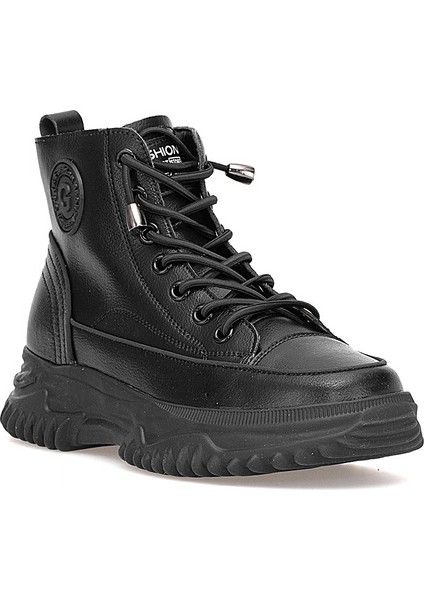 25K310-13 Kadın Hakiki Deri Sneaker Bot Siyah fiyatları