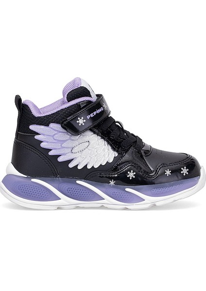 FK25-2040 Filet Kız Çocuk Sneaker Bot Siyah - Lila