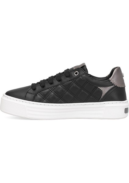 D25KA-7305 Kadın Hakiki Deri Casual Ayakkabı Siyah modelleri