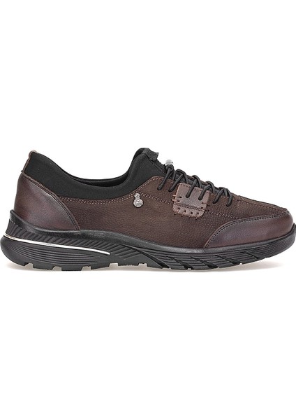 Elit ERLPLV061 Kadın Hakiki Deri Ortopedik Casual Ayakkabı Kahverengi