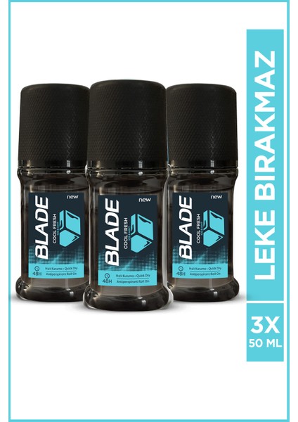 Cool Fresh Erkek Roll On 3X50 ml Leke Bırakmaz