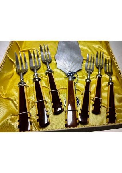 1960 Lar Fribal Solingen Katalin Saplı Pasta Servis Seti fiyatları