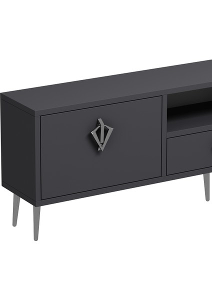 1313DROPDD-32 Tv Sehpası Antrasit-Gümüş fırsatları