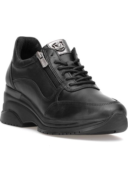 2313081K Kadın Hakiki Deri Dolgu Topuk Ayakkabı Siyah fiyatları