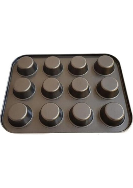 12'li Kek Kalıbı Yanmaz Yapışmaz Muffin Cupcake Kalıbı Kek Kalıbı modelleri