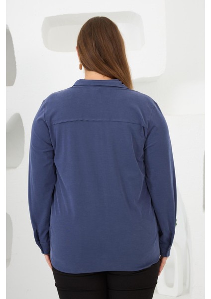 Büyük Beden Gömlek Indigo fırsatları