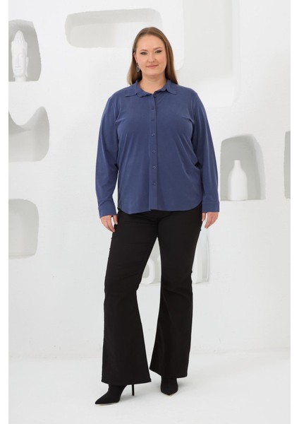 Büyük Beden Gömlek Indigo