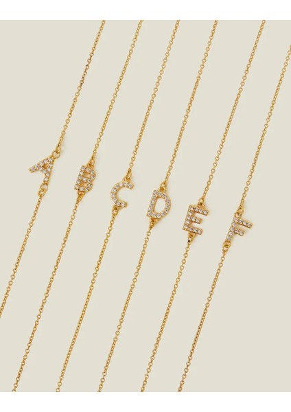 Z Harf Bileklik K Harfi 14 Ayar Altın Kaplama