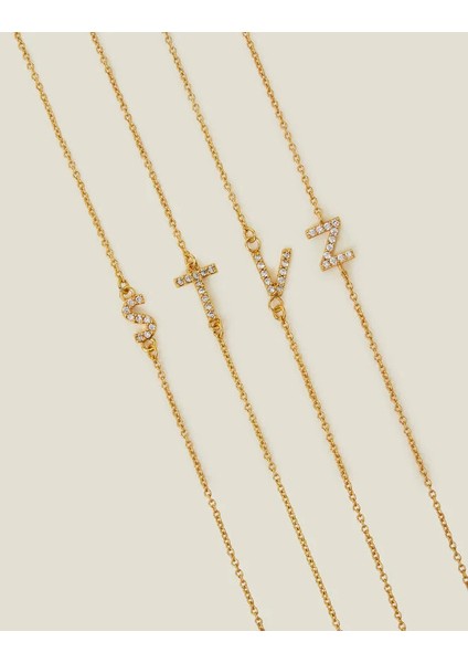 Z Harf Bileklik K Harfi 14 Ayar Altın Kaplama indirimleri