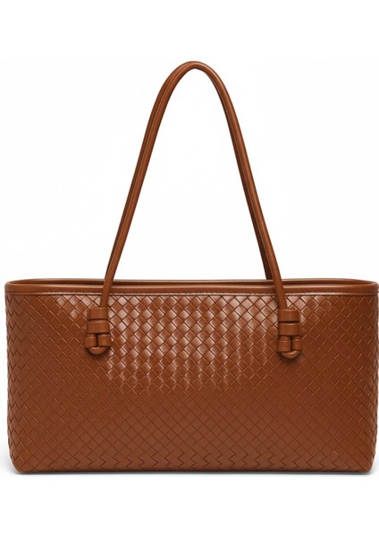 Kadın Loven Uzun Tote Çanta Taba Örgülü fiyatları