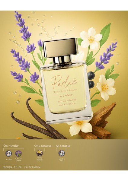 Kadın Parfüm - Favori ve Kalıcı Vanilya ve Lavanta Notaları 50 ml Parfum indirimleri