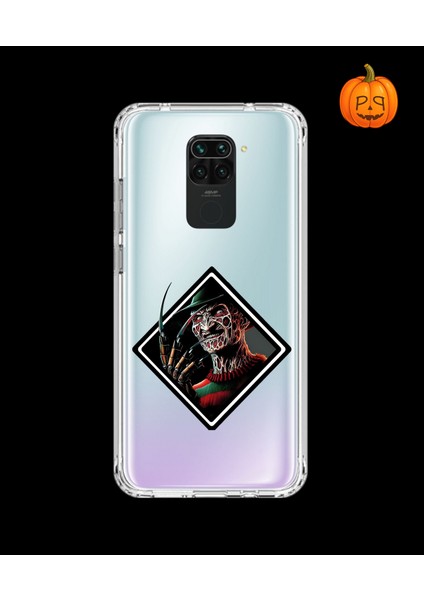 Xiaomi Redmi Note 9 Uyumlu Şeffaf Kılıf Horror 2 Tasarımlı