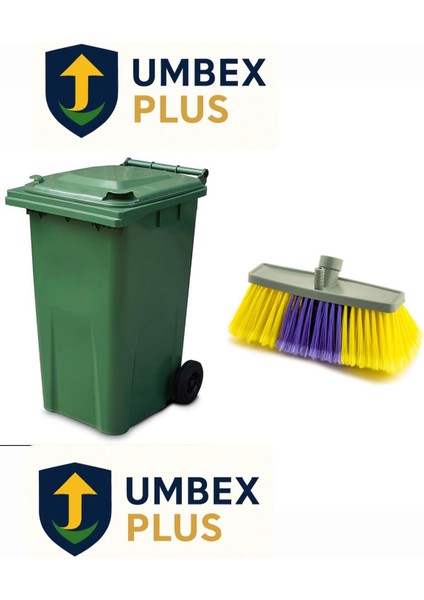 240 Lt Yeşil Çöp Konteyneri/ Oto Fırçası Hediyeli