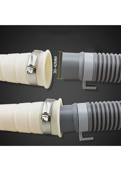 Çamaşır Makinesi Tahliye Hortumu 2 Parçalı Set, Tahliye Borusu Uzatma Kiti, Tüm Tahliye Hortumlarına Uygun, 1 Hortum Kelepçesi ve 1 Metre (Yurt Dışından) indirimleri