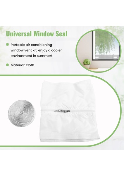 Taşınabilir Klima Parçaları - Klima Pencere Kiti - Taşınabilir Klima Pencere Kiti - Sürgülü Kapı Pencere Havalandırma Kiti (Yurt Dışından) fırsatları