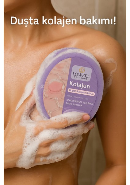 Cilt Beyazlatıcı & Kolajen Doğal Süngerli Sabun Seti – Parlak, Sıkı ve Canlı Cilt fiyatları