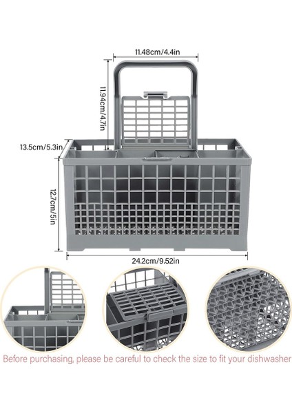 Whirlpool, Samsung, Bosch, Maytag, Kitchenaid, Kenmore Için Bulaşık Makinesi Gümüş Eşya Çatal Bıçak Sepeti (9,64 x 5,31 x 5 Inç) (Yurt Dışından) modelleri