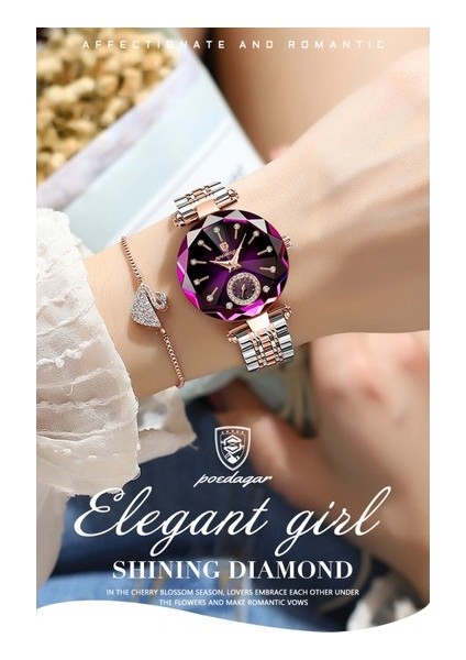 Altın Mor Resim Olarak Poedagar 719 Bayan Moda Kadın Kuvars Saatler Casıo Sıeko (Yurt Dışından) fiyatları