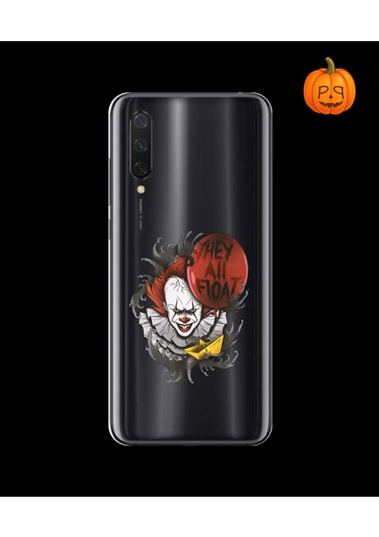 Xiaomi Mi 9 Lite Uyumlu Şeffaf Kılıf Horror 1 Tasarımlı