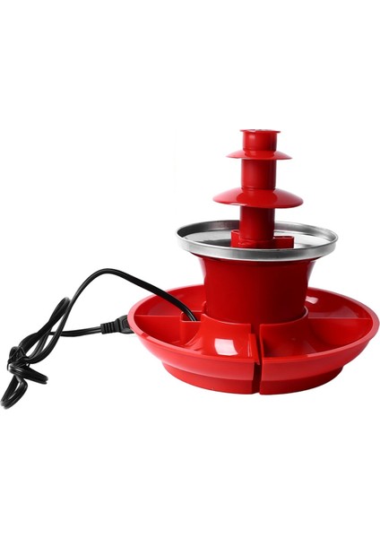 Üç Katlı Çikolata Çeşmesi Makinesi Çıkarılabilir Mini Nostalgia Eriyen Çikolata Fondü Çikolata Eriyen Fondü Ab Fişi (Yurt Dışından) fiyatları