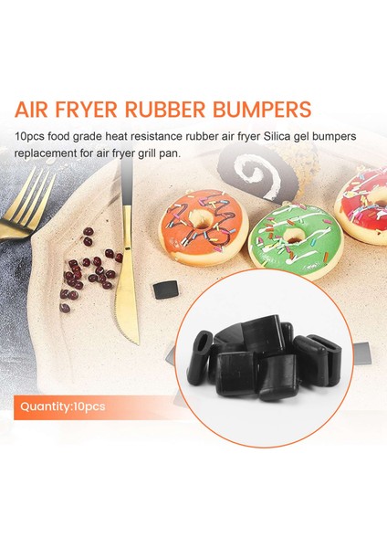 Air Fryer Kauçuk Tamponları Uyumlu Power Air Fryer Crisper Plaka Air Fryer Air Fryer Izgara Tavası Için Koruyucu Kapakları Değiştirin (Yurt Dışından) fırsatları