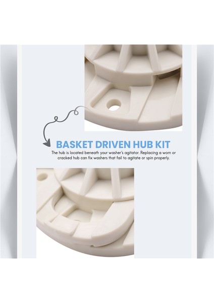 W10528947 Çamaşır Makinesi Sepeti Tahrikli Göbek Takımı - Whirlpool Çamaşır Makinesi Için Yedek Parça (Yurt Dışından) indirimleri