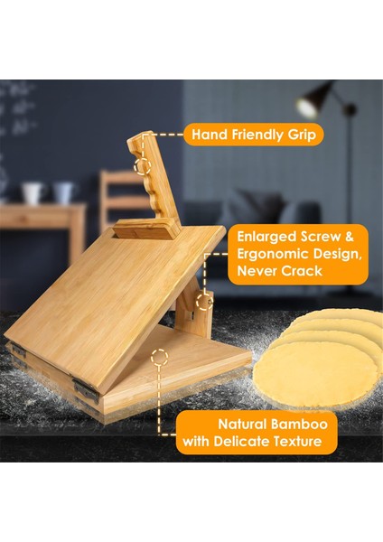 Tortilla Presi 10 Inç Roti Makinesi ve Oklava Büyük Bambu Ahşap Tortilla Makinesi 50 Parça Parşömen Kağıdı (Yurt Dışından) indirimleri