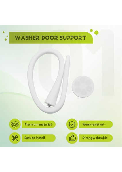 Ön Yüklemeli Çamaşır Makinesi Kapı Desteği, Sağlam ve Dayanıklı Çamaşır Makinesi Kapı Desteği Açık, Kullanımı Kolay Çamaşır Makinesi Kapı Desteği Beyaz (Yurt Dışından) indirimleri