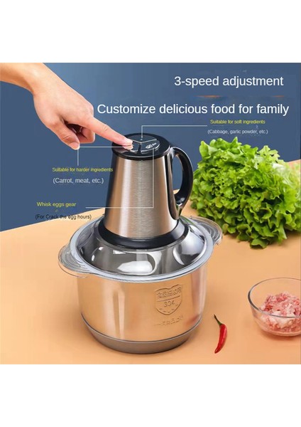 Paslanmaz Çelik 5l Elektrikli Kıyma Makinesi Çok Fonksiyonlu Sebze Meyve Gıda Işlemcisi Doğrayıcı Mutfak Makinesi Ab Fişi (Yurt Dışından) modelleri