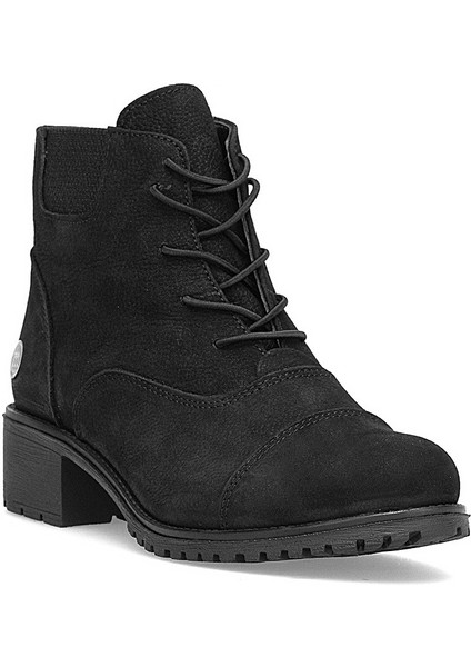 D25KB-1645 Kadın Hakiki Nubuk Deri Topuklu Bot Siyah fiyatları