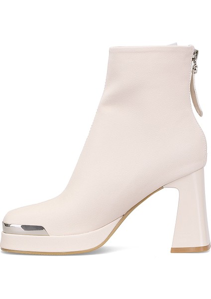 25K414-2 Kadın Hakiki Deri Topuklu Bot Bej modelleri