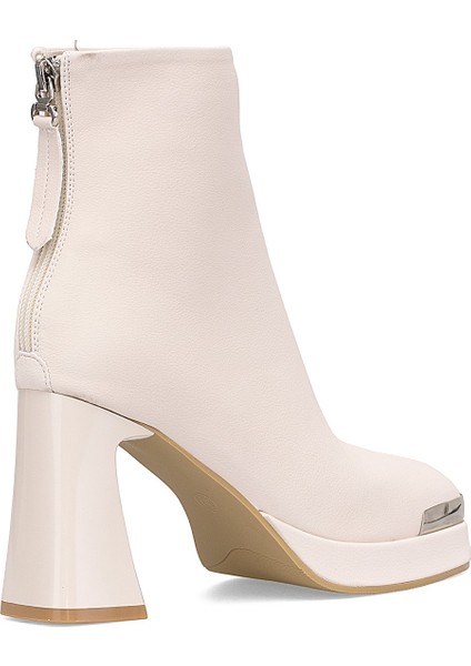 25K414-2 Kadın Hakiki Deri Topuklu Bot Bej fırsatları