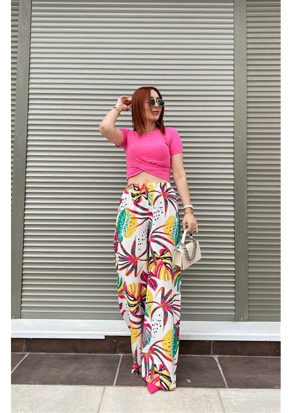 Yüksek Bel Desenli Pantolon modelleri