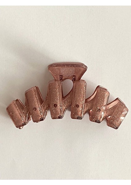 Simli Gül Kurusu Renk Zikzak Model Mandal Toka 11 cm - Şık ve Dayanıklı fiyatları