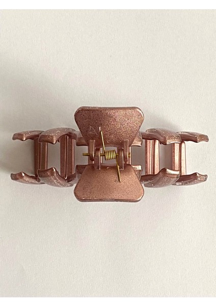 Simli Gül Kurusu Renk Zikzak Model Mandal Toka 11 cm - Şık ve Dayanıklı modelleri